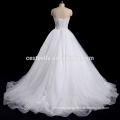 Sin tirantes de hombro V-cuello Organza vestido de boda taobao